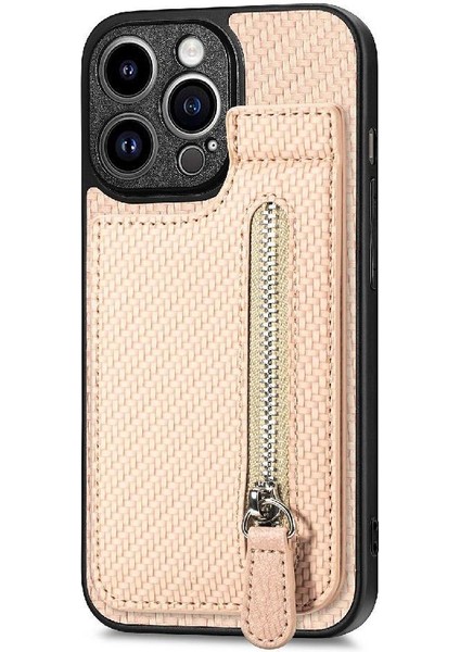 IPhone 13 Için Kılıf Pro Fermuar Cüzdan Crad Yuvası Manyetik Araç Montaj Standı (Yurt Dışından)