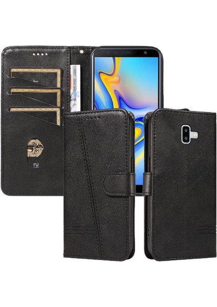 Samsung Galaxy J6 Artı Kredi Kartı Yuvası ile Pu Durumda Basılmış Durumda (Yurt Dışından)