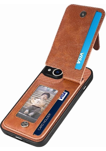IPhone 15 Artı Crad Yuvası Manyetik Araç Montaj Cüzdan Standı Fermuar (Yurt Dışından)