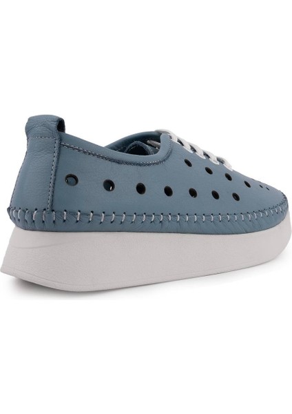 Emel Ayakkabı Yumuşak Ortopedik Modern Rahat Delikli Deri Ayakkabı 31-102 Kot Mavi fırsatları