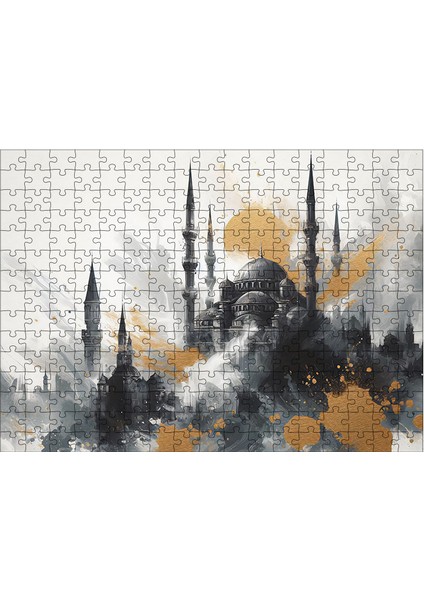 Ahşap Mdf Puzzle Yapboz Tarihi Cami 255 Parça 35*50 cm