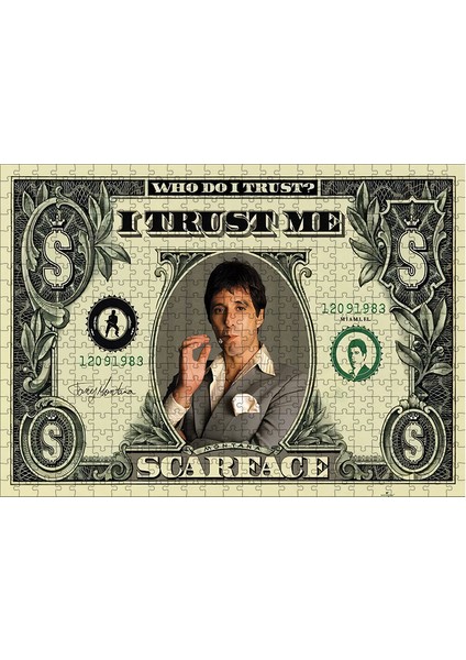 Ahşap Mdf Puzzle Yapboz Al Pacino Scarface 500 Parça 50*70 cm