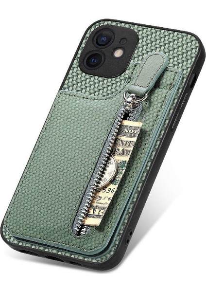 IPhone 11 Için Kılıf Cüzdan Crad Yuvası Fermuar Standı Manyetik Araç Montaj (Yurt Dışından) indirimleri