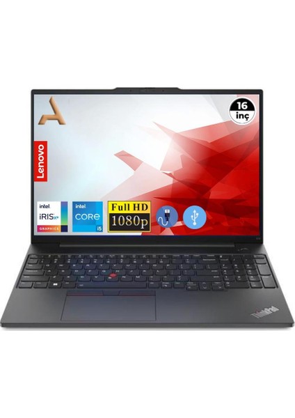 Thinkpad E16 Gen1 İ5-1335U 21JN0005TX ATL16 12GB 512GB M.2 SSD  16" W11PRO  Dizüstü Bilgisayar