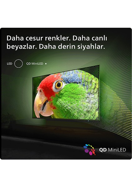 Phılıps The Xtra 85PML9009/12 85'' 215 Ekran Uydu Alıcılı 4K Ultra HD Smart Ambilight LED TV