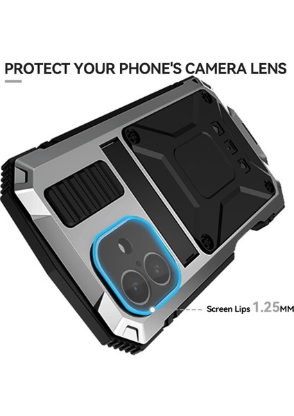 IPhone 16 Için Metal Kasa Artı Şok Geçirmez Cam Ekran Koruyucu 360 (Yurt Dışından) fırsatları