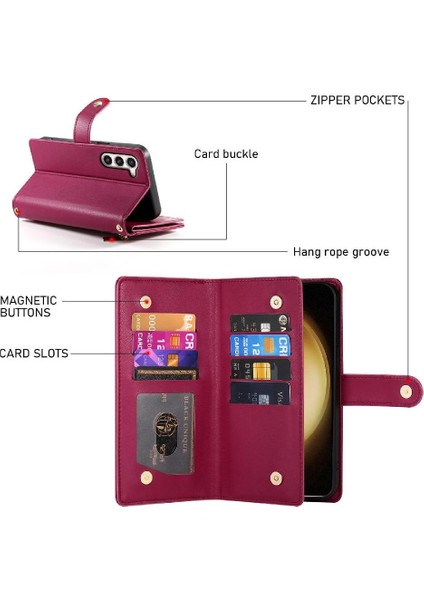 Samsung Galaxy S23 Artı Cüzdan Iş Standı Crossbody Için Flip Case (Yurt Dışından) indirimleri