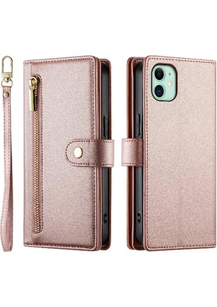 IPhone 11 Için Flip Case Crossbody Kayış Standı Cüzdan Çok Fonksiyonlu (Yurt Dışından) modelleri