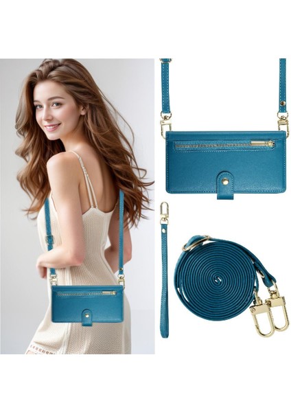 IPhone 12 Pro Için Flip Case Crossbody Kayış Iş Çok Fonksiyonlu (Yurt Dışından)