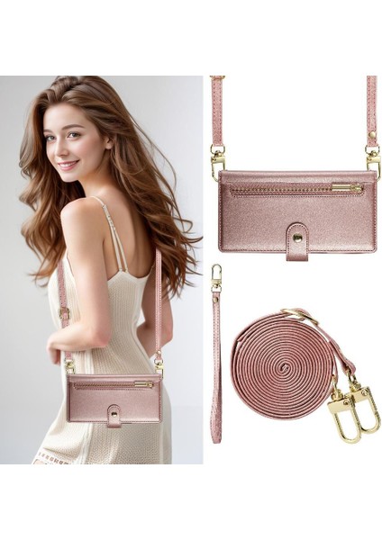 IPhone 12 Pro Için Flip Case Crossbody Kayış Iş Çok Fonksiyonlu (Yurt Dışından)
