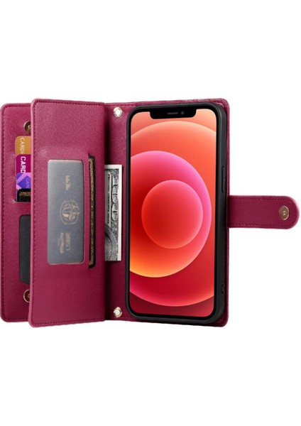 IPhone 12 Pro Için Flip Case Crossbody Kayış Iş Çok Fonksiyonlu (Yurt Dışından)