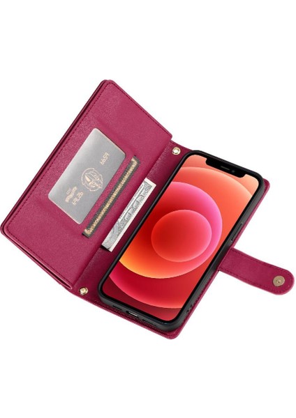 IPhone 12 Pro Için Flip Case Crossbody Kayış Iş Çok Fonksiyonlu (Yurt Dışından)