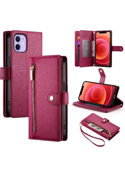 IPhone 12 Pro Için Flip Case Crossbody Kayış Iş Çok Fonksiyonlu (Yurt Dışından)