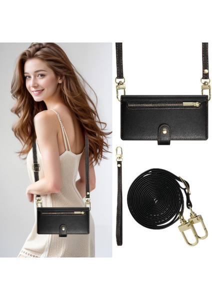 IPhone 12 Pro Için Flip Case Crossbody Kayış Iş Çok Fonksiyonlu (Yurt Dışından)