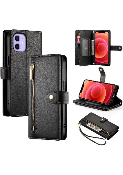 IPhone 12 Pro Için Flip Case Crossbody Kayış Iş Çok Fonksiyonlu (Yurt Dışından)