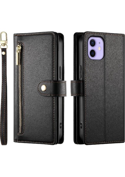 IPhone 12 Pro Için Flip Case Crossbody Kayış Iş Çok Fonksiyonlu (Yurt Dışından)