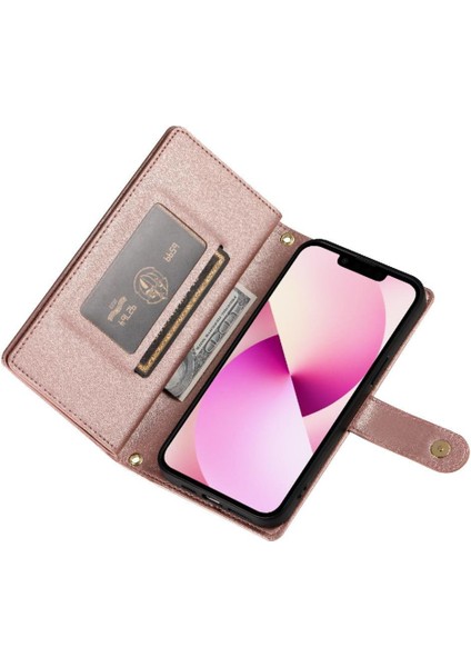 IPhone 13 Iş Cüzdan Standı Crossbody Askısı Için Flip Case (Yurt Dışından) fiyatları