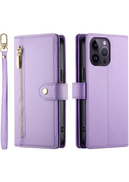 IPhone 14 Için Flip Case Pro Max Iş Crossbody Kayış Cüzdan Standı (Yurt Dışından)