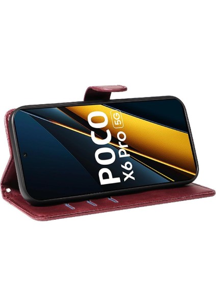 Xiaomi Poco X6 Pro 5g Için Filp Durumda Preslenmiş Pu Deri Ayrılabilir Siyah (Yurt Dışından) fiyatları