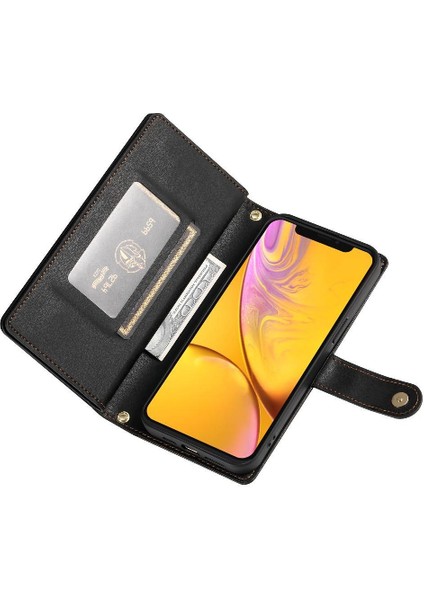 IPhone Xr Standı Cüzdan Çok Fonksiyonlu Crossbody Askısı Için Flip Case (Yurt Dışından)