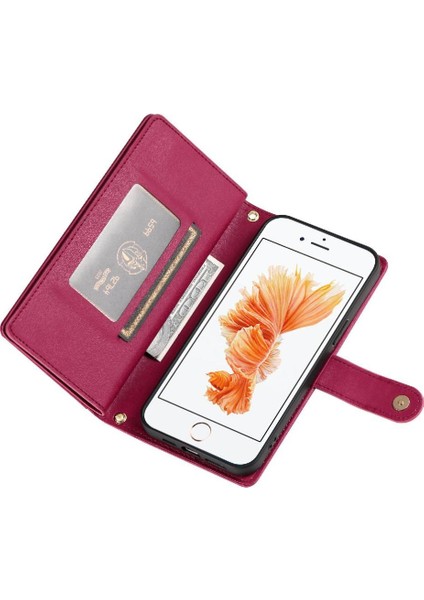 IPhone 6 Için Flip Case Çok Fonksiyonlu Crossbody Kayış Iş Cüzdan (Yurt Dışından)