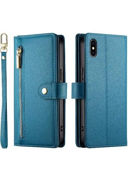 IPhone Xs Max Çok Fonksiyonlu Cüzdan Iş Crossbody Için Flip Case (Yurt Dışından)