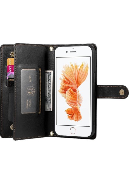 IPhone 7/8 Cüzdan Çok Fonksiyonlu Standı Iş Crossbody Için Flip Case (Yurt Dışından)