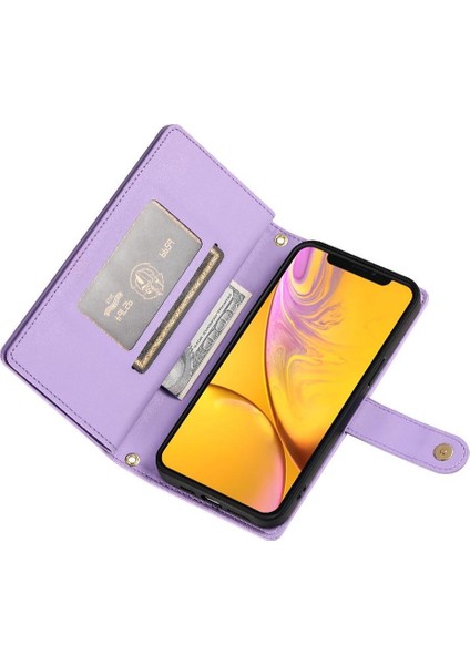 IPhone Xr Standı Cüzdan Çok Fonksiyonlu Crossbody Askısı Için Flip Case (Yurt Dışından)