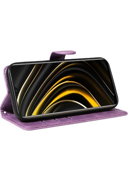 Xiaomi Redmi 9t Için Filp Durumda Preslenmiş Pu Deri Cüzdan Telefon Kılıfı ile (Yurt Dışından) fırsatları