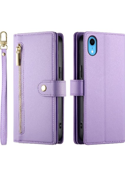 IPhone Xr Standı Cüzdan Çok Fonksiyonlu Crossbody Askısı Için Flip Case (Yurt Dışından)
