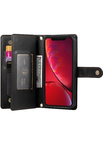 IPhone X/xs Cüzdan Çok Fonksiyonlu Iş Crossbody Kayış Için Flip Case (Yurt Dışından)