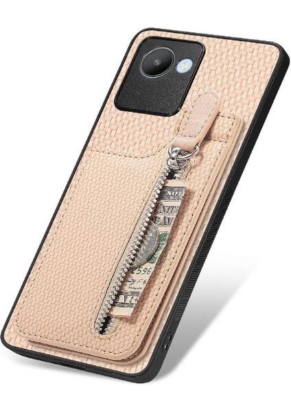 Realme C30 Fermuar Crad Yuvası Manyetik Araç Montaj Cüzdan Standı Için Kılıf (Yurt Dışından) modelleri