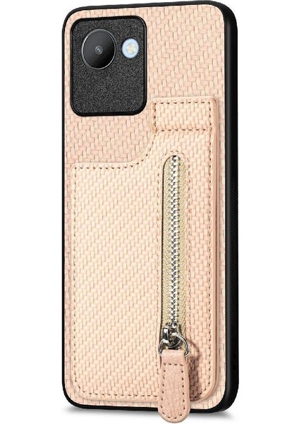 Realme C30 Fermuar Crad Yuvası Manyetik Araç Montaj Cüzdan Standı Için Kılıf (Yurt Dışından) fırsatları
