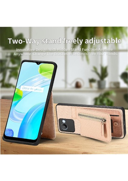 Realme C30 Fermuar Crad Yuvası Manyetik Araç Montaj Cüzdan Standı Için Kılıf (Yurt Dışından) indirimleri