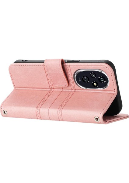 Onur 200 Pro Kickstand Darbeye Koruyucu Pu Deri Için Flip Case (Yurt Dışından)