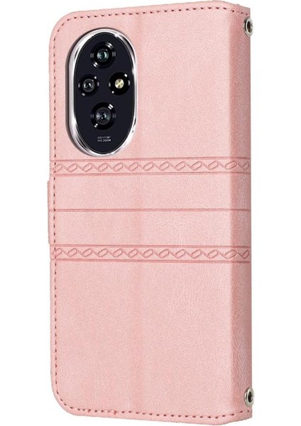Onur 200 Pro Kickstand Darbeye Koruyucu Pu Deri Için Flip Case (Yurt Dışından)