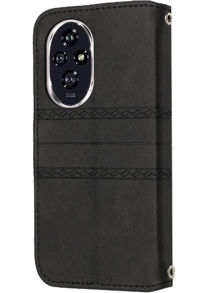 Onur 200 Pro Kickstand Darbeye Koruyucu Pu Deri Için Flip Case (Yurt Dışından)