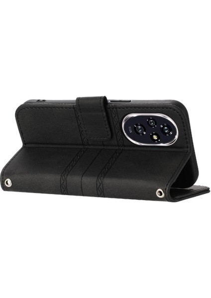 Onur 200 Pro Kickstand Darbeye Koruyucu Pu Deri Için Flip Case (Yurt Dışından)