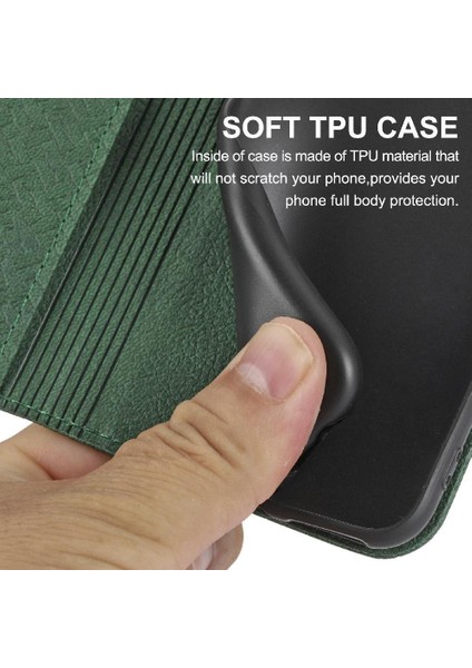 IPhone 16 Için Kılıf Pro Max Pu Deri Kapak Kredi Kartı Tutucu Flip Folio (Yurt Dışından)