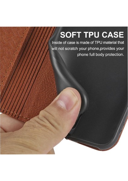 IPhone 16 Için Kılıf Pro Max Pu Deri Kapak Kredi Kartı Tutucu Flip Folio (Yurt Dışından)