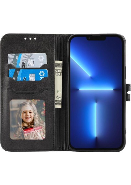 IPhone 16 Için Cüzdan Durumda Pro Max Kabartmalı Kart Tutucu Tüm Yuvarlak Kickstand (Yurt Dışından)