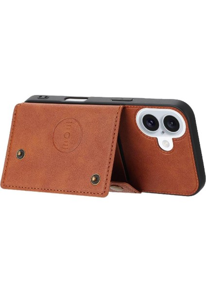IPhone 16 Için Cüzdan Kılıf Cüzdan Kılıf Darbeye Koruyucu Kickstand Kart (Yurt Dışından) fırsatları