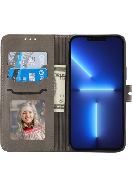 IPhone 16 Için Cüzdan Durumda Pro Kabartmalı Kart Tutucu Tüm Yuvarlak Koruma (Yurt Dışından)