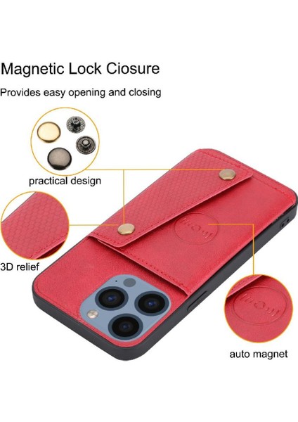 IPhone 16 Için Cüzdan Durumda Pro Max Cüzdan Durumda Kickstand Buit Demir Kart (Yurt Dışından)