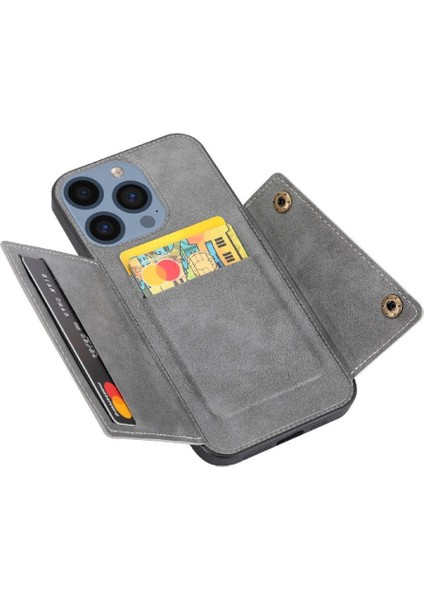 IPhone 16 Için Cüzdan Durumda Pro Max Cüzdan Durumda Kickstand Buit Demir Kart (Yurt Dışından)