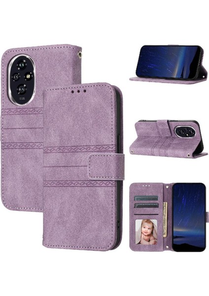 Onur 200 Pro Kickstand Darbeye Koruyucu Pu Deri Için Flip Case (Yurt Dışından)