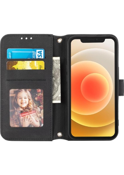 IPhone 16 Için Flip Case Pro Max Manyetik Kapatma Kickstand Cüzdan Kılıf Pu (Yurt Dışından)