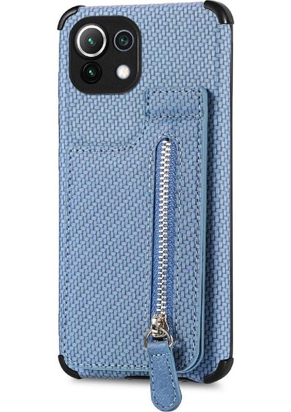 Xiaomi 11 Lite Için Kılıf Standı Crad Yuvası Cüzdan Manyetik Araç Montaj Fermuar (Yurt Dışından) fırsatları