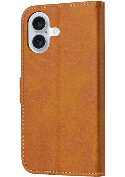 IPhone 16 Için Cüzdan Durumda Kart Tutucu Kickstand Tüm Yuvarlak Koruma (Yurt Dışından)