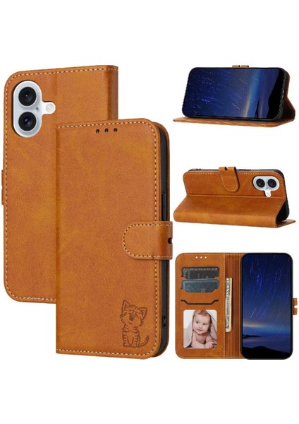 IPhone 16 Için Cüzdan Durumda Kart Tutucu Kickstand Tüm Yuvarlak Koruma (Yurt Dışından) fiyatları